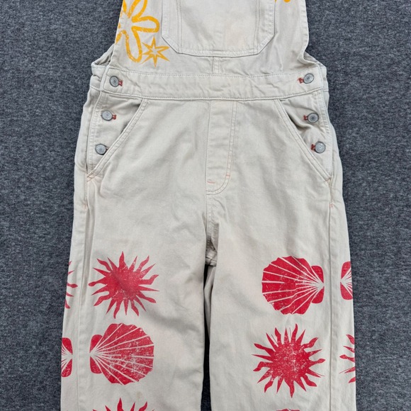 We The Free Free People Ziggy Sun Shell  Overalls Ecru Denim Straight Dungarees - Picture 4 of 14